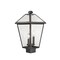 Z-Lite Talbot 3 Light Outdoor Post Mount Fixture, Black & Clear Beveled 579PHBS-BK - alternate 2